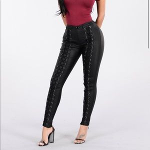 Fashion Nova lace up Noah pants